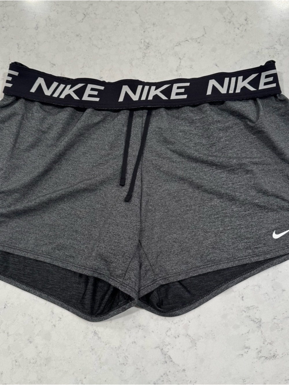 Nike Dri-Fit Women’s XL Training Shorts Elastic Logo Waistband Athletic Workout